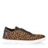 JIMMY CHOO BENN HAZELNUT MIX LEOPARD PRINT PONY LOW TOP TRAINERS,BENNLOP S