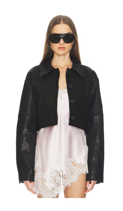Srg Alina Leather Jacket In Black