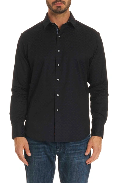 Robert Graham Diamante Classic Fit Print Sport Shirt In Black