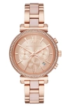 Michael Kors Sofie Chronograph Bracelet Watch, 39mm In Rose Gold