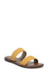 Sam Edelman Gala Two Strap Slide Sandal In Yellow Suede