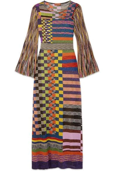 Missoni Metallic Stretch-knit Maxi Dress In Multicolour