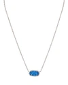 Kendra Scott Elisa Drusy Necklace, 15 In Silver/cobalt
