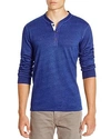 Rag & Bone Standard Issue Classic Cotton Henley In Bright Blue