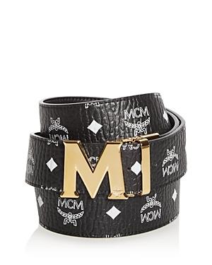 mcm belt black and gold