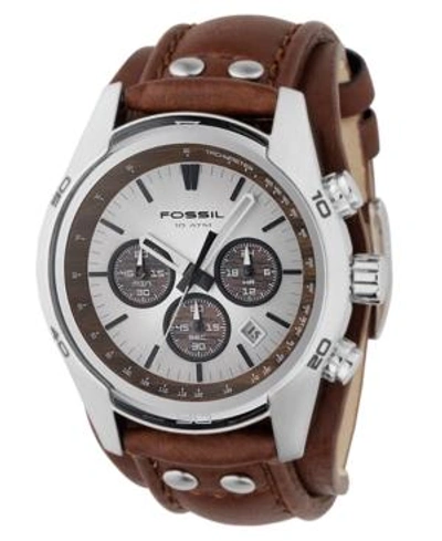 Fossil Men's Decker Brown Leather Strap Watch Ch2565