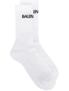 Balenciaga Logo Tennis Socks In White