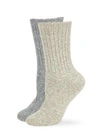 HUE 2-Pack Tweed Rib Boot Socks,0400092192473