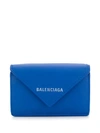 BALENCIAGA BALENCIAGA BAL PAPIER MINI WALLET - BLUE,504564DLQ0N12491462