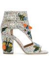 LAURENCE DACADE EMBROIDERED HIGH HELL SANDALS