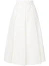 CARVEN CARVEN A-LINE PLEATED SKIRT - WHITE,3119J600412635414