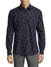 STRELLSON Slim-Fit Floral Button-Down Shirt