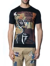 DSQUARED2 COLOUR BLOCK ABSTRACT STANCILS FRAME T-SHIRT,10426128
