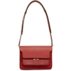 MARNI RED SMALL TRUNK SHOULDER BAG,SBMPS01U07LV520