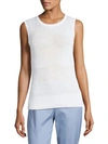 PIAZZA SEMPIONE Sleeveless Linen Knitted Top