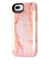 LUMEE Duo LED Lighting Pink Quartz iPhone iPhone 6 Plus, 7 Plus, 8 Plus Case