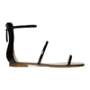 GIUSEPPE ZANOTTI GIUSEPPE ZANOTTI BLACK PATENT ROLL SANDALS,E70021