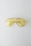 ACNE STUDIOS Aviator eyewear pale gold/yellow