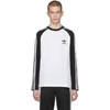 ADIDAS ORIGINALS Black & White Long Sleeve 3-Stripes T-Shirt,CW1228