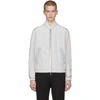 NEIL BARRETT Grey Reflective Sportswear Bomber Jacket,BSP327A G092