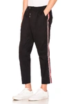Moncler Side Striped Track Trousers - Black In Black