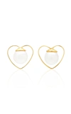 GIGI & JOUX Heart Pearl Earrings,GJE3