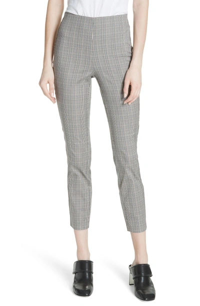 Rag & Bone Simone High-rise Slim Plaid Pants In Black Ivory