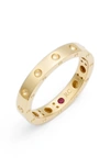 ROBERTO COIN 'SYMPHONY - POIS MOI' RUBY BAND RING,7771358AY650