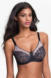 Wacoal Retro Chic Full Figure Unlined Underwire Bra In Black
