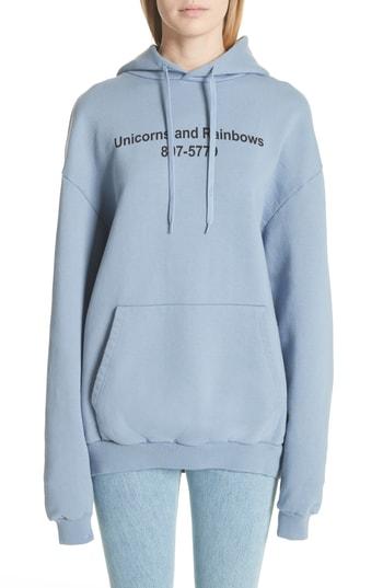 vetements rainbows and unicorns hoodie