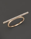 BLOOMINGDALE'S DIAMOND BAR RING IN 14K ROSE GOLD, .19 CT. T.W. - 100% EXCLUSIVE,FRS4127-DPG