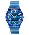 SWATCH WATCH, UNISEX SWISS LINAJOLA MULTI-COLOR PLASTIC STRAP 34MM GN237