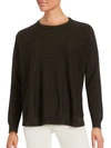 INHABIT CASHMERE RIBBED SOLID PULLOVER,0400090892268
