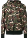 PALM ANGELS PALM ANGELS CAMOUFLAGE HOODIE - GREEN,PMBD005S18388008990112644500