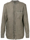 Masnada Crease Effect Shirt In Grey
