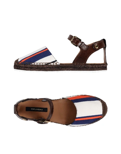 DOLCE & GABBANA DOLCE & GABBANA WOMAN ESPADRILLES MIDNIGHT BLUE SIZE 5.5 VISCOSE, CALFSKIN, ELASTANE,11405947HI 11
