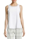 PIAZZA SEMPIONE Trimmed Sleeveless Top