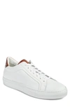 To Boot New York Knox Mens Leather Round Toe Casual And Fashion Sneakers In White/ Tan Leather