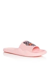 Kenzo Tiger Pool Sandals In Flamingo Pink
