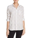 Rails Charli Button-down Linen-blend Shirt With Pineapples In Gold Pineapples