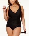 Miraclesuit Illusionist Crossover One-piece Swimsuit In Black