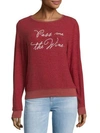 WILDFOX Pass the Wine Long Sleeve Pullover,0400092401570