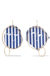 JW ANDERSON MOON FACE GOLD-TONE AND VARNISH EARRINGS