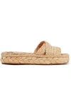 ROBERT CLERGERIE IDALIE RAFFIA PLATFORM SLIDES