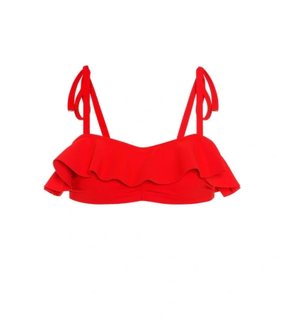 Karla Colletto Zaha Bikini Top In Red