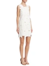 HALSTON HERITAGE Embroidered Shift Dress