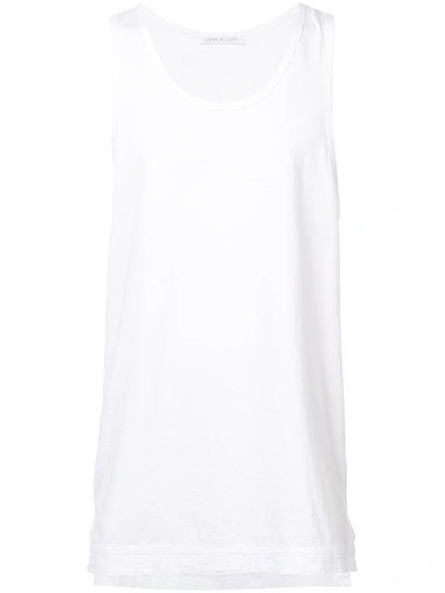 John Elliott White Rugby Tank Top In White