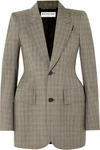 BALENCIAGA HOURGLASS CHECKED WOOL AND MOHAIR-BLEND BLAZER