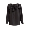 WTR  Sabina Silk Bow Top Black  