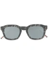 THOM BROWNE MARBLE EFFECT SQUARE SUNGLASSES,TBS412480312632626